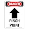 Signmission OSHA Danger Sign, Pinch Point, 10in X 7in Rigid Plastic, 7" W, 10" L, Portrait, Pinch Point OS-DS-P-710-V-1719 - alternate 1